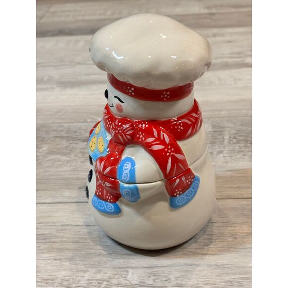 Temp-Tations Holiday Christmas Snowman 18oz Jar Figurine by Tara - Picture 4 of 12